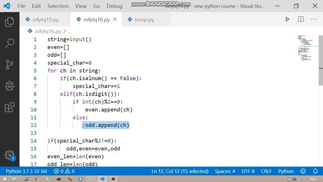 Infytq Previous Slot Question 16 | Problem Odd Even Alternate |Solution in python| Intellective Tec смотреть онлайн