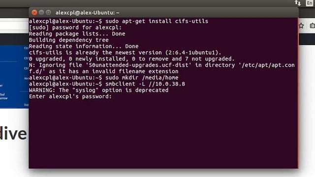 How to mount network drive in Ubuntu смотреть онлайн