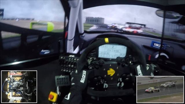 Insane Race Start at rainy Bathurst @ Audi R8 LMS EVO [Motion Simulator + Triple Screen Onboard] AC смотреть онлайн