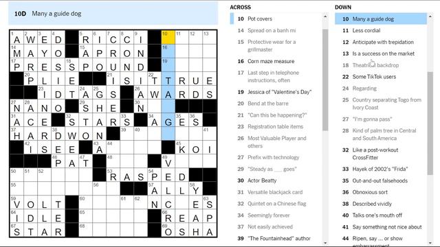 Obnoxious sort (Tuesday crossword) смотреть онлайн