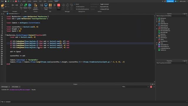 Roblox Studio - How To Create Simple Top-down Camera Movement