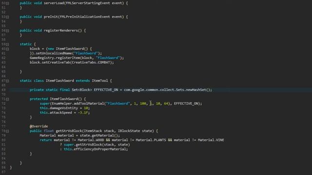 MCreator 1.7.0 TUTORIAL - How To Make A SWORD With CUSTOM ATTACK SPEED!