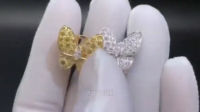 Серьги бабочки Van Cleef с бриллиантами ? YUVLUX смотреть онлайн