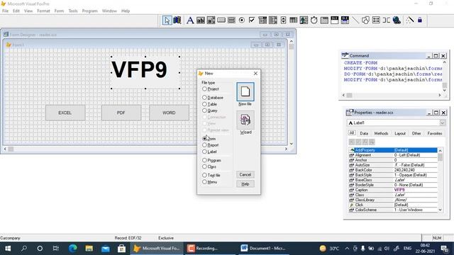 HOW TO OPEN PDF, EXCEL & WORD FILE IN VFP9 смотреть онлайн