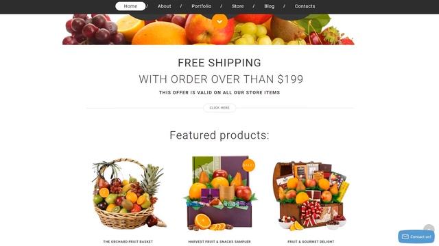 Fruit Gifts WooCommerce Theme by RockThemes Website Template - 53783 смотреть онлайн