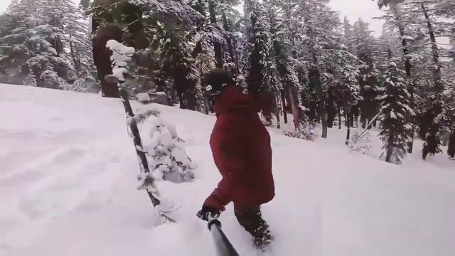 День 1, вторая часть. Штормило. Пол горы закрыто. Размяли ноги между елок. Круизили на открытых. смотреть онлайн