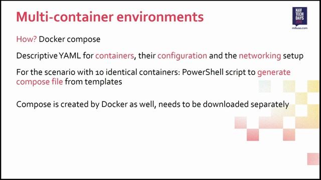 NAV TechDays 2018 - Real life scenarios and best practices for using NAV on Docker смотреть онлайн