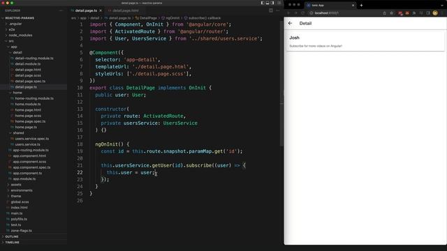 Making route params easier with reactive coding смотреть онлайн