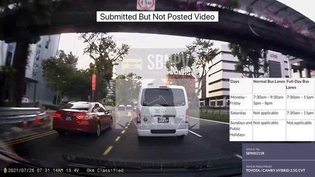 SBW8111R Enter bus lane during bus lane hours смотреть онлайн