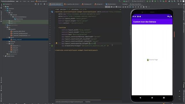 Custom Icon dan Bahasa - Android Studio Kotlin смотреть онлайн