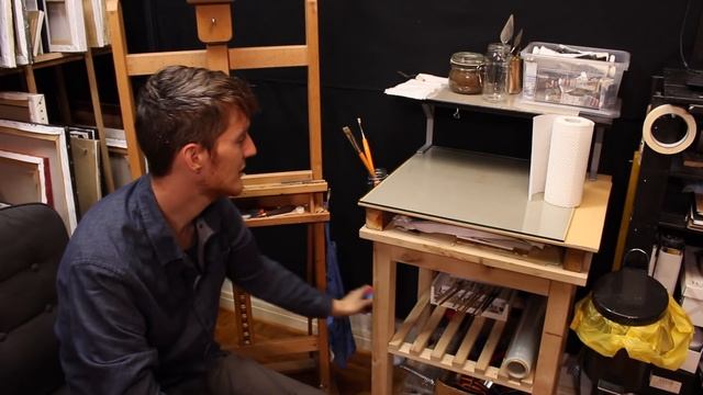 Oil Painting and Drawing Studio Tour - A Great Way to Set Up an Artist Studio in a Small Room смотреть онлайн