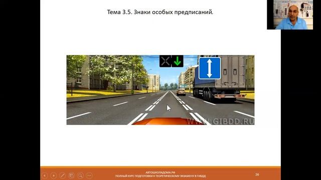 Тема 3.5. Знаки особых предписаний. смотреть онлайн