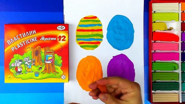 ЛЕПКА - Яйца на ПАСХУ - поделки из пластилина смотреть онлайн