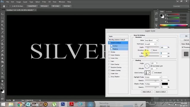 Silver Text Effect Photoshop Tutorial смотреть онлайн