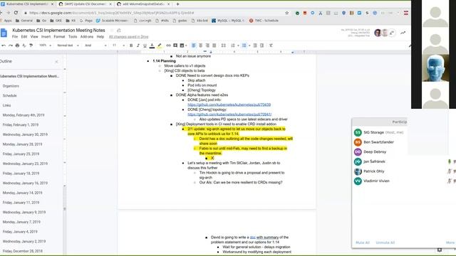Kubernetes SIG Storage - CSI Implementation Workgroup 20190204 смотреть онлайн