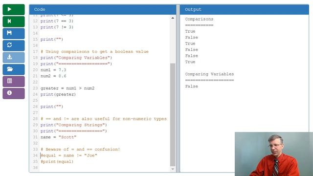 Comparisons - Python Programming Essentials смотреть онлайн