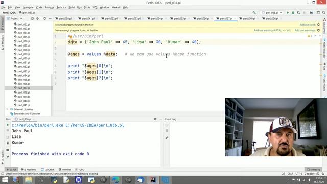 Perl Programlama Dili - Hash Yapıları IntelliJ IDEA üzerinde Basit Anlatım - Ders : 4 - 033-040 смотреть онлайн