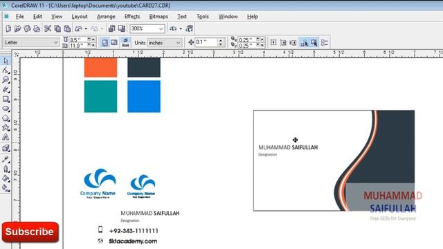 Coreldraw full training course Tutorial-Business card design in coreldraw #27 смотреть онлайн