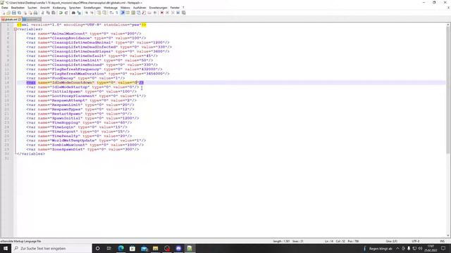 DayZ - Xbox - Ps - Globals.xml