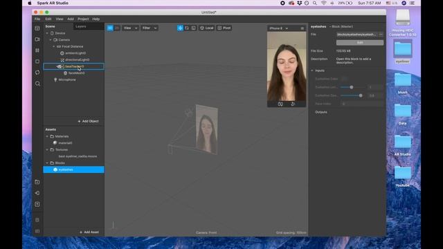 Eyeliner + Eyelashes in Spark AR/ Instagram filter tutorial смотреть онлайн