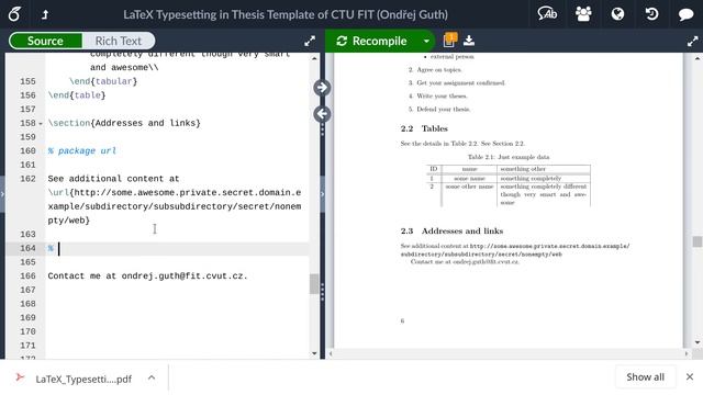 LaTeX: URL, hyperlinks смотреть онлайн