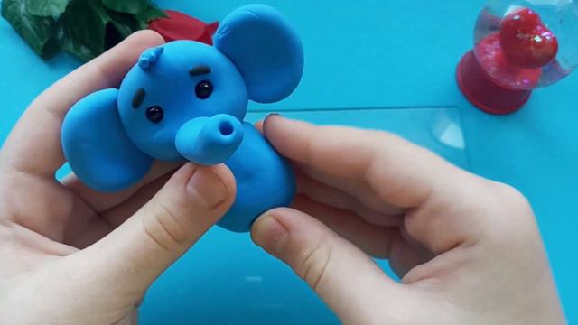 Лепим Синего Слона 💙 из воздушного пластилина смотреть онлайн