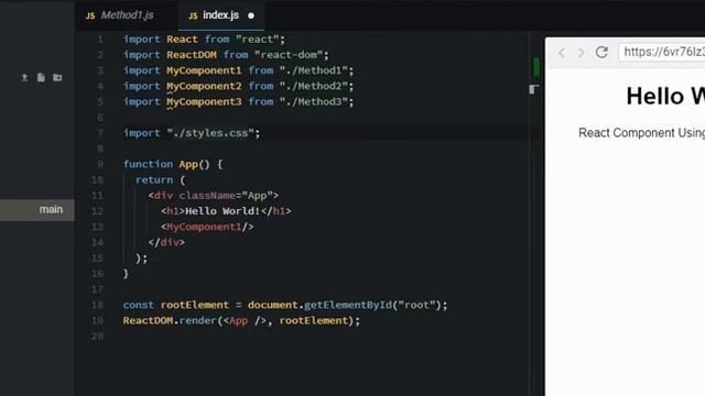 Creating components in React JS смотреть онлайн