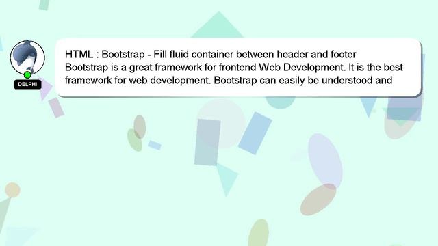HTML : Bootstrap - Fill fluid container between header and footer смотреть онлайн
