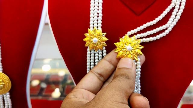 24 caret सुनको मोति माला | moti mala | wedding jewelry for men | gold jewellery | gold necklace смотреть онлайн
