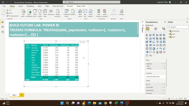 HOW TO USE TREATAS FUNCTION || WITHOUT MANUAL Relationships RELATIONSHIP -POWER BI LINK TABLES смотреть онлайн