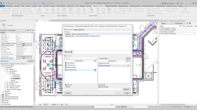 MagiCAD 2021 UR-2 for Revit | Batch Manager смотреть онлайн