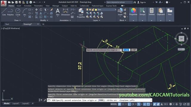 AutoCAD Isometric Drawing Practice - Part 2 of 2 смотреть онлайн