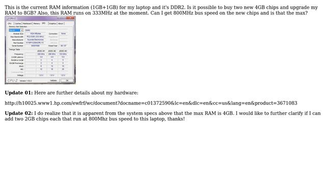 Ram upgrade to 8GB on laptop with DDR2@333Mhz? (4 Solutions!!) смотреть онлайн