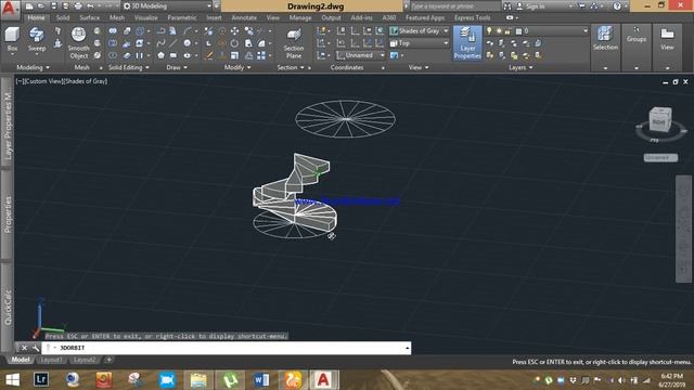 AutoCAD 3d (Stair) смотреть онлайн