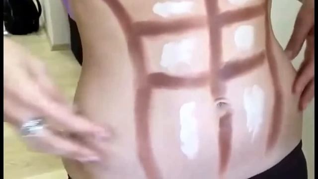 Рисуем пресс. Body makeup смотреть онлайн