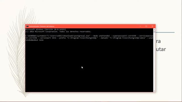 Installing PostgreSQL - Unattended mode смотреть онлайн