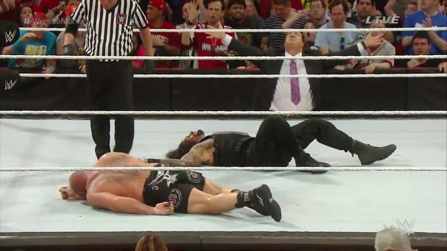 Brock Lesnar Vs Roman Reigns WM XXXI Seth Rollins Cashes In