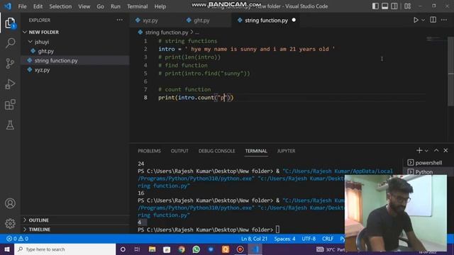Python from basic || Part-8 || String Functions, Escape sequence characters смотреть онлайн