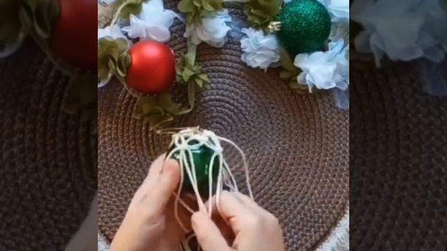 Macrame Christmas tree ball?❤️ смотреть онлайн