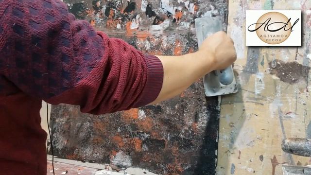 Венецианская штукатурка черный мрамор гранит