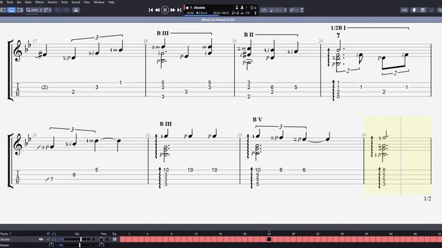 Corey Fujimoto - Howl's Moving Castle OST, Ukulele Arrangement (Tab Link In Description)