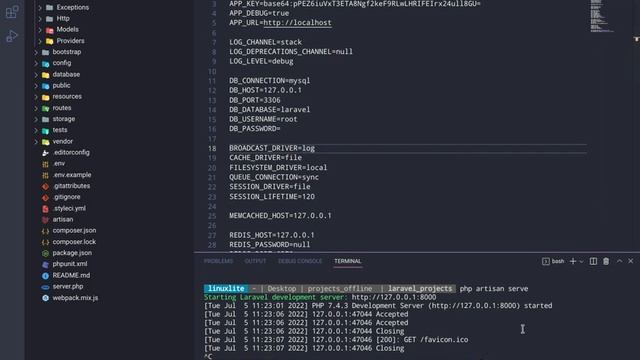 how to start laravel app and make controller смотреть онлайн
