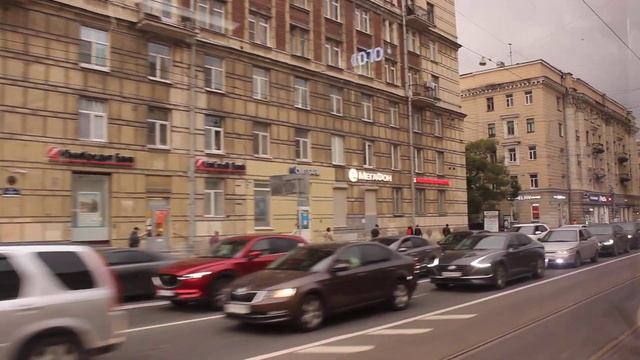 От Новочеркасской до площади Александра Невского - с прекрасными видами на Неву и Лавру на трамвае смотреть онлайн