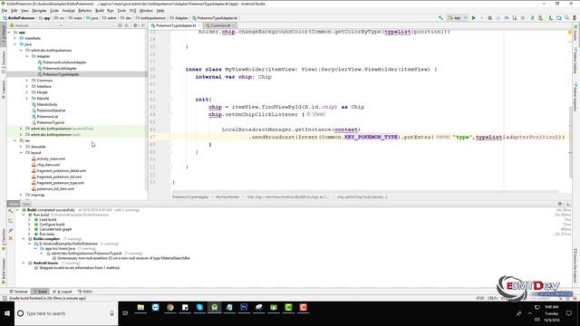 Kotlin Android Tutorial - Pokemon App part 5 Filter all pokemons type смотреть онлайн