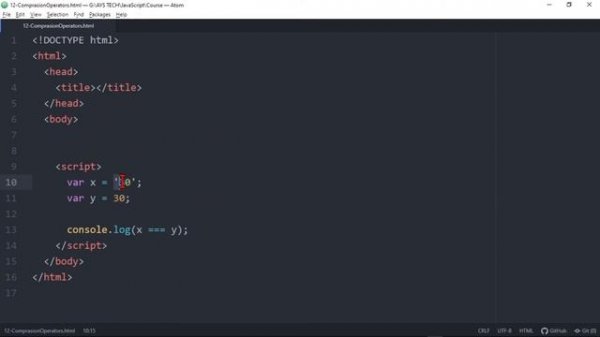 12. Comparison Operators in JavaScript | JavaScript | JavaScript in Pashto