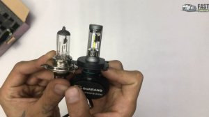 Как установить Светодиодные лампы головного света Guarand S1 H4 12-24V (ближний/дальний)