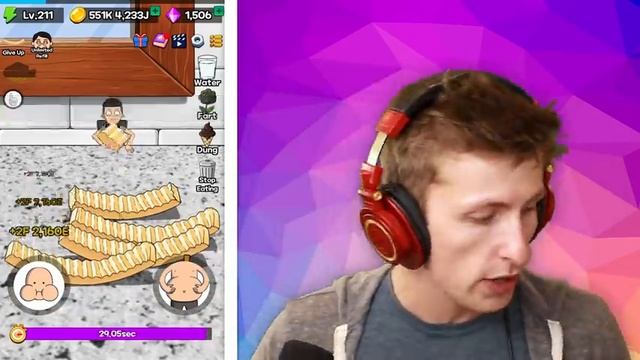 Eating 10 MEGA Gummy Bears in 30 SECONDS?! (Food Fighter Clicker) смотреть онлайн