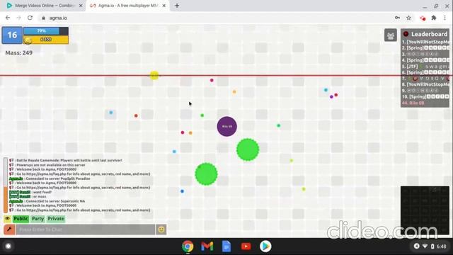 Agma.io Game Play - Run Through смотреть онлайн