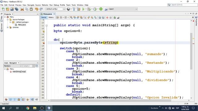 como hacer un menu en java con joptionpane смотреть онлайн