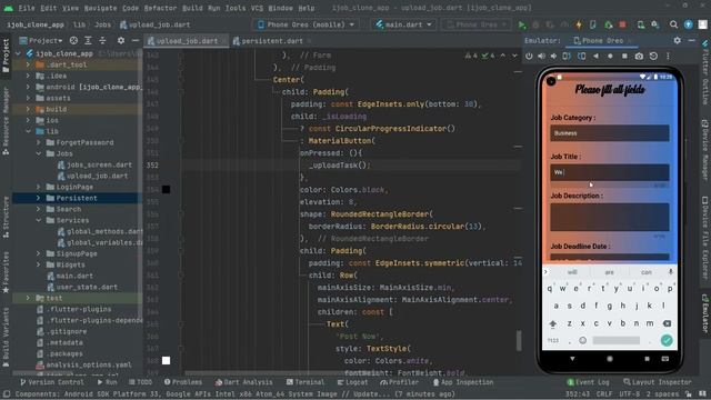 Save Data in Firebase Android Studio Flutter Tutorial | Make iOS & Android Job Social Media App 202 смотреть онлайн